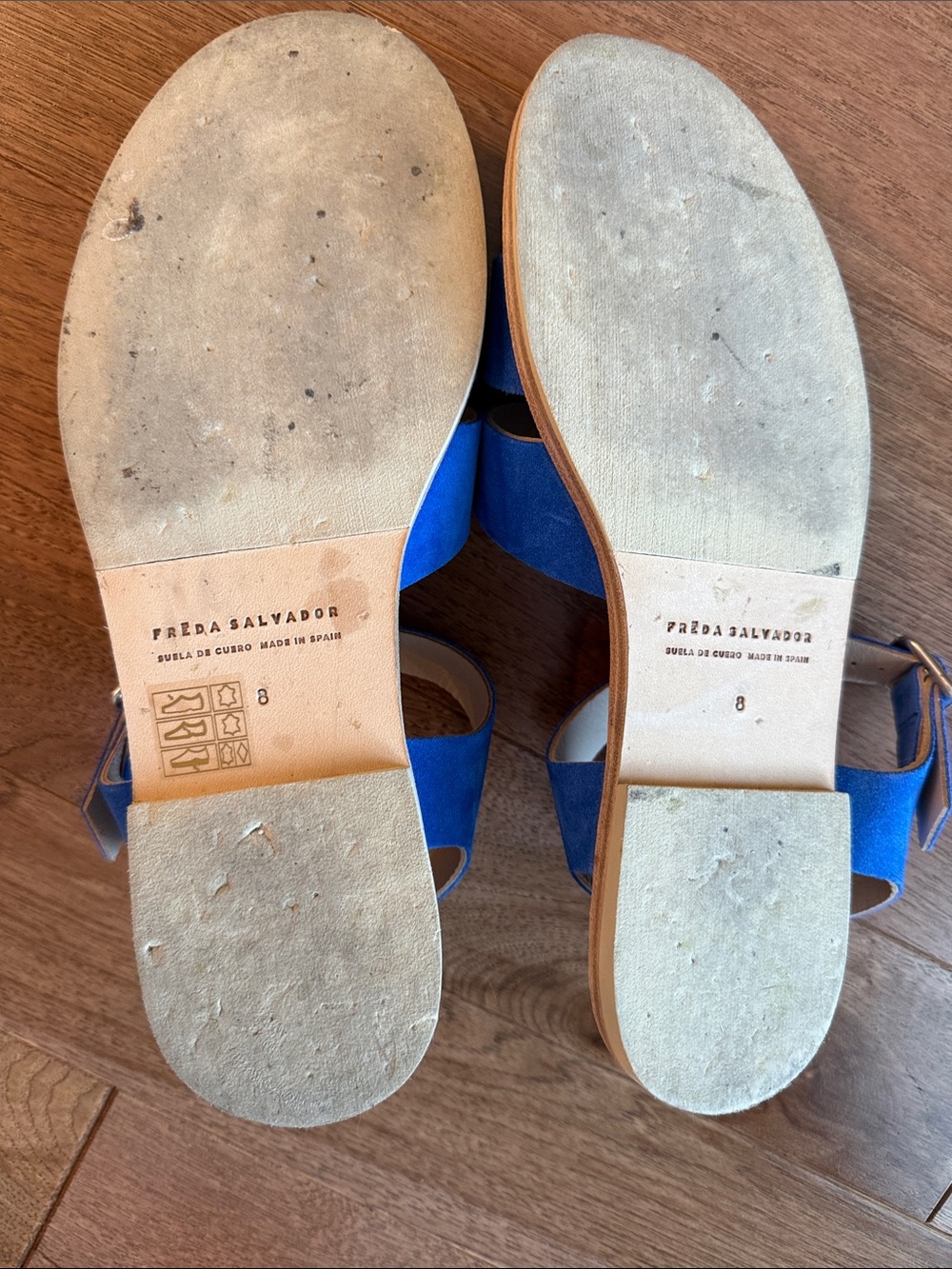 Freda Salvador Sera Fisherman Sandal in Cobalt Suede 8 - Picture 9 of 10